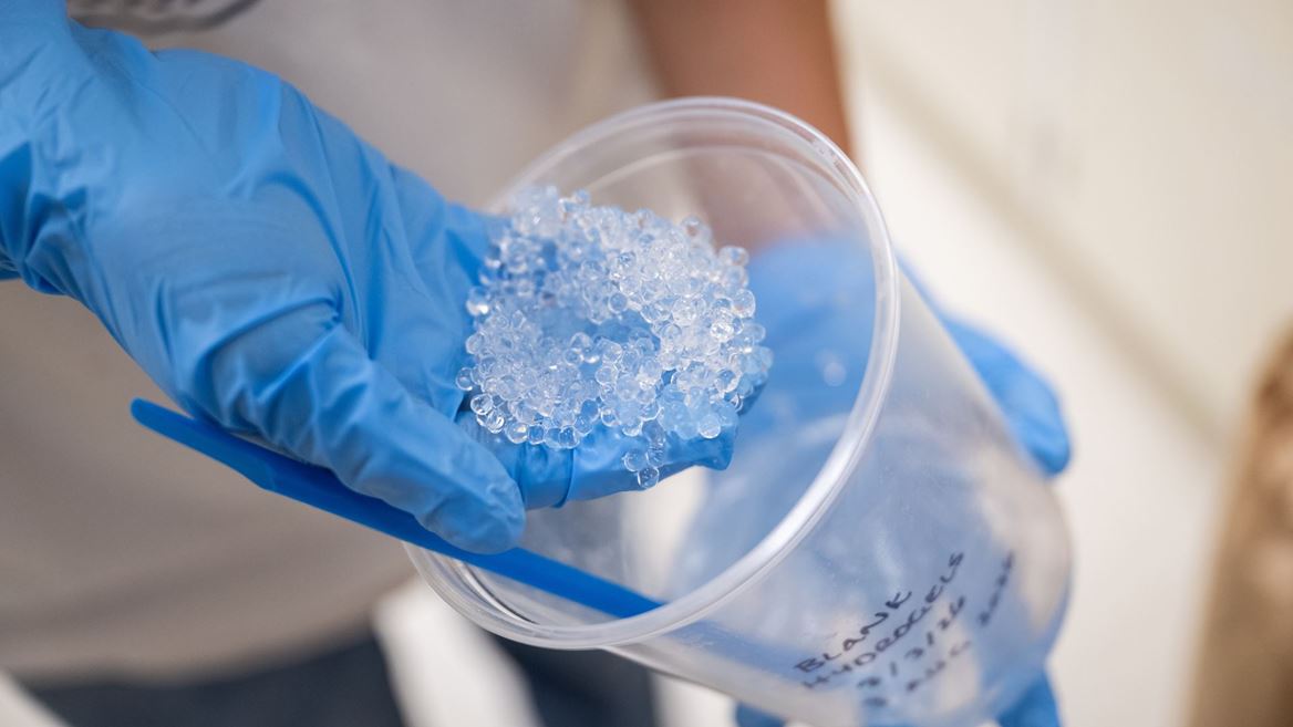 Photo of materials for a study evaluating boric acid hydrogel baits