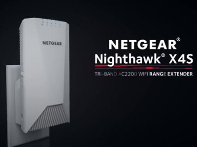 Nighthawk X4S Tri-Band WiFi Mesh Extender (EX7500) - Smart Roaming