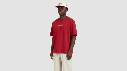 REEBOK LOGO T SHIRT BURGUNDY