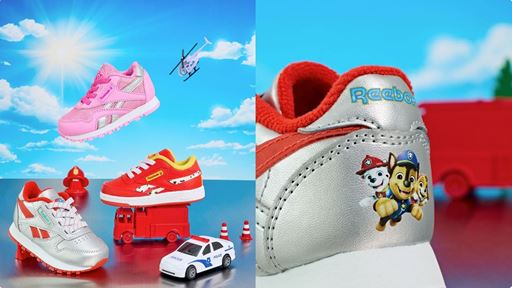 The Reebok x PAW Patrol collection