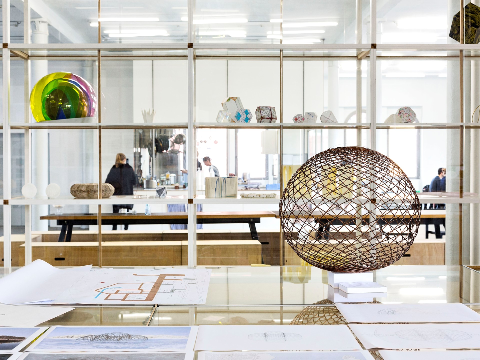 An interior view of Olafur Eliasson's studio in Berlin.