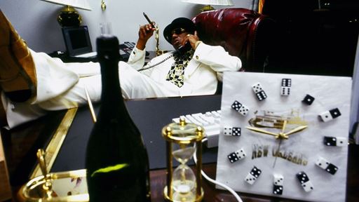 JOSEPH RODRIGUEZ MASTER P IN HIS OFFICE ON THE PHONE MAKING MOVES NEW ORLEANS LA 1997