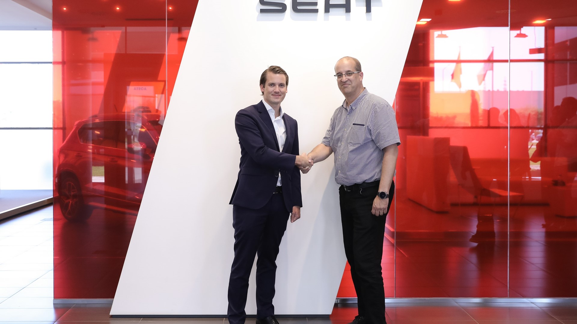 Fabian Simmer, Digital Officer at SEAT, with Tomer Shani, Co-Founder & CEO-Israel at Noveto Systems Ltd