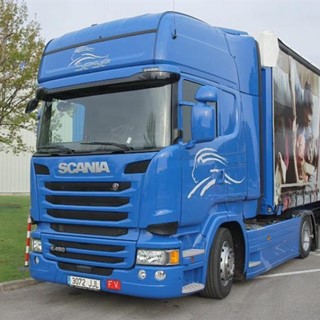 The mega truck makes its maiden voyage on Spanish roads and motorways