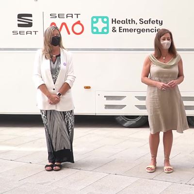 Footage - SEAT S.A. reaffirms commitment to health and wellbeing, as it expands vaccination drive to Ibiza, Majorca...