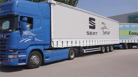 footage---seat-and-grupo-ses--debut-the-duo-trailer--the-longest--most-efficient-truck-driving-on-eu