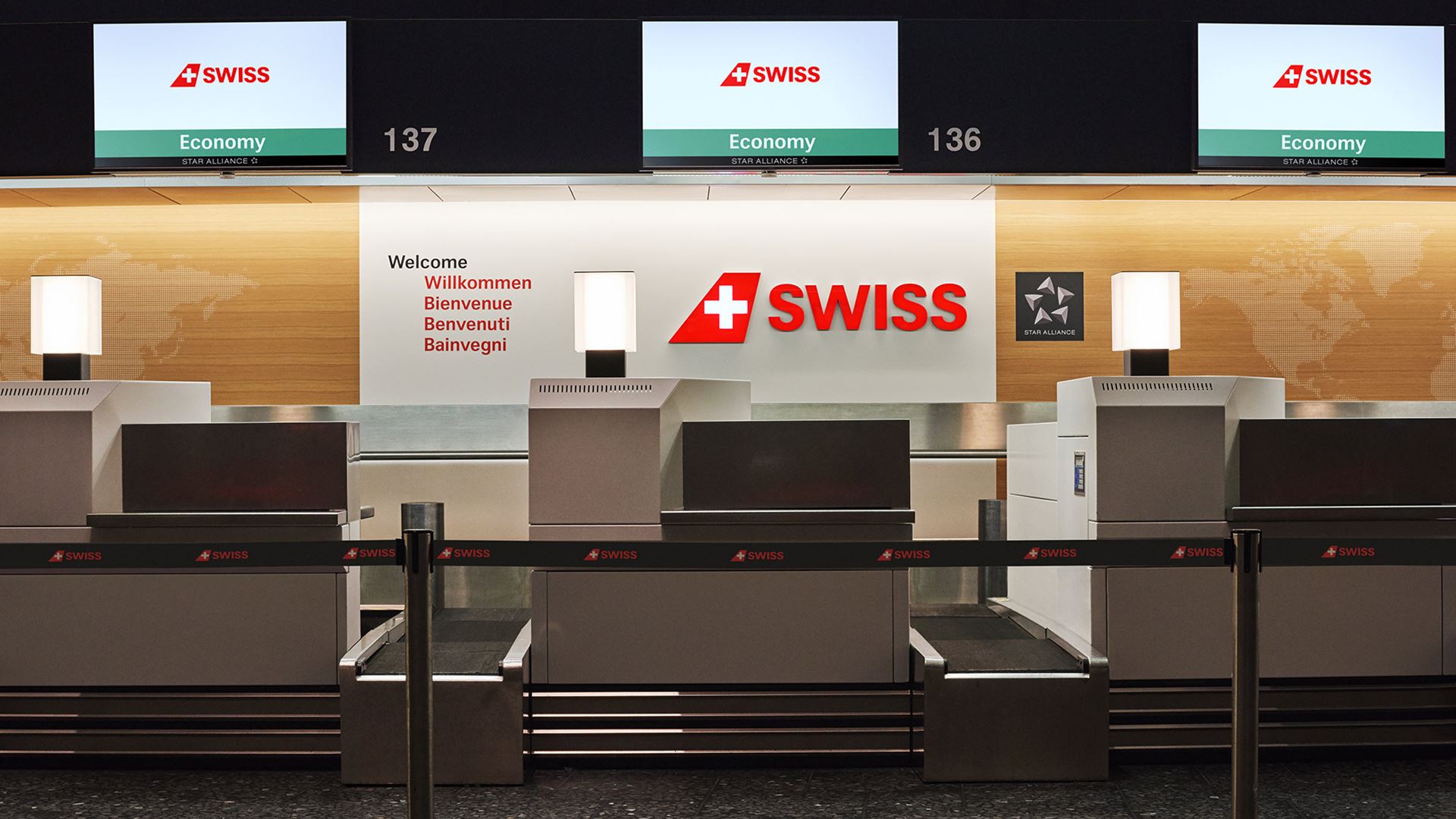 Modernized SWISS check in in Zurich s Temrinal 1