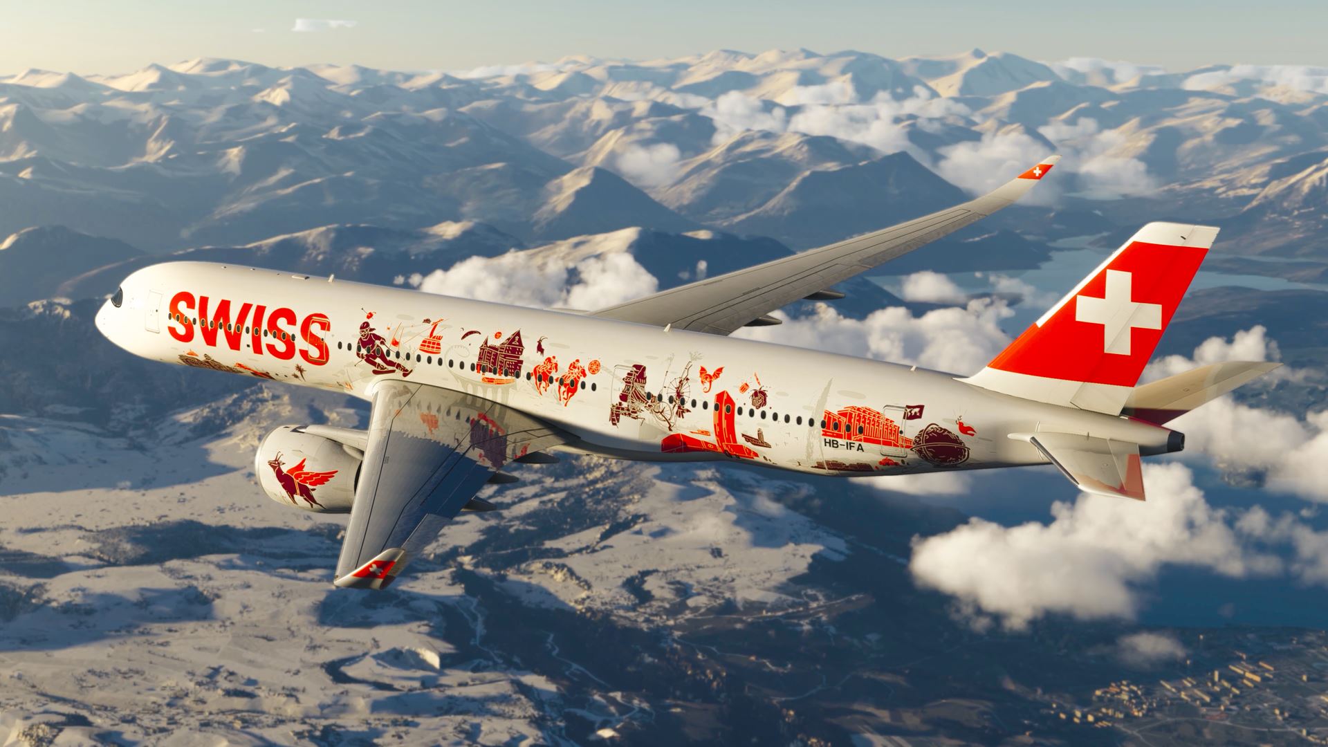 SWISS Airbus A350 with special livery