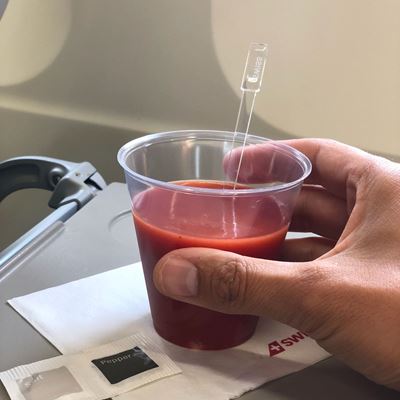 Tomate juice on SWISS flights