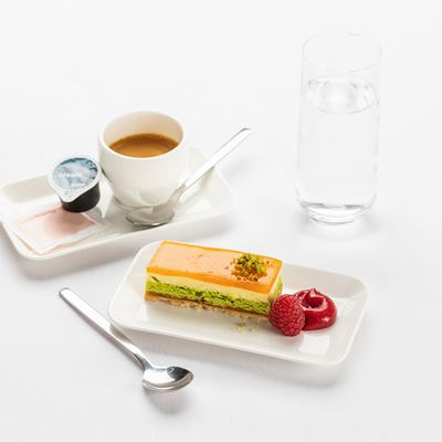 Business Class apricot and vanilla slice