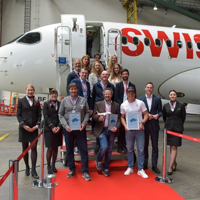 The Viamala Delegation with their plane