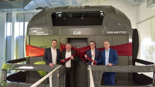 Inauguration of the A350 simulator at Lufthansa Aviation Training Switzerland