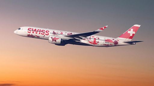 SWISS Airbus A350 with special livery