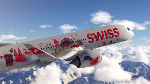 SWISS Airbus A350 with special livery