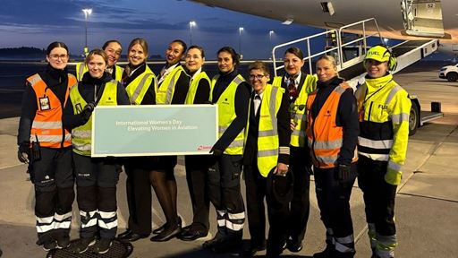 Crew and ground handling staff at Gothenburg Airport of SWISS flight LX1226 LX1227 Zurich Gothenburg Zurich