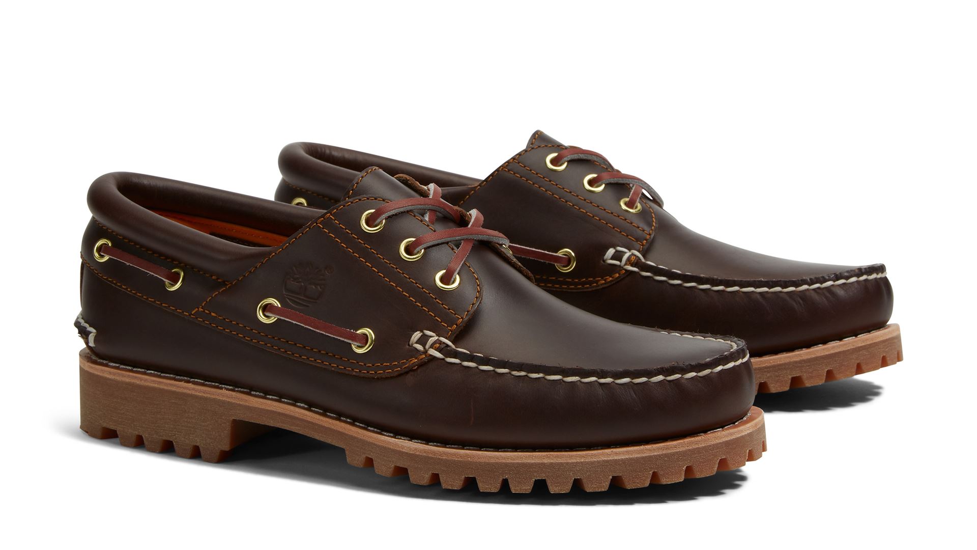 MEN S 3 EYE LUG HANDSEWN BOAT SHOE