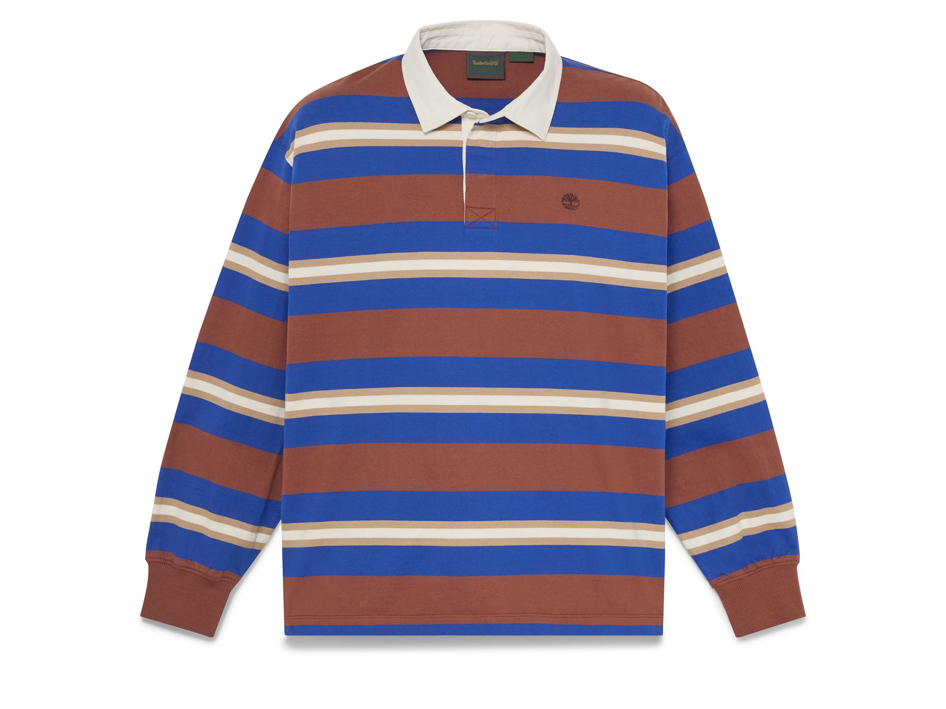 Men s Long Sleeve Striped Rugby Polo