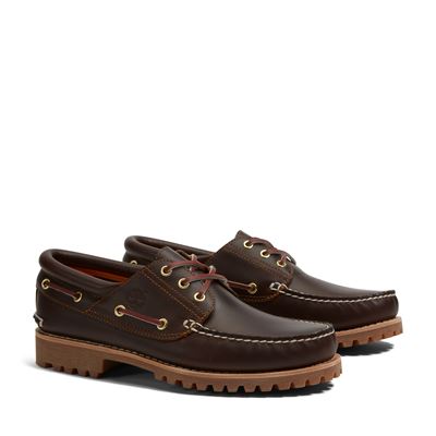 MEN S 3 EYE LUG HANDSEWN BOAT SHOE