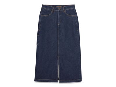 Women s Long Denim Skirt Rinse