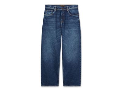 Men s 5 Pocket Black Denim Pants Baggy Midnight Sky