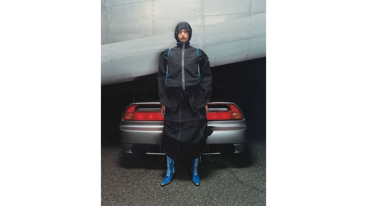 TBLxVC campaign HTT tall blue boots