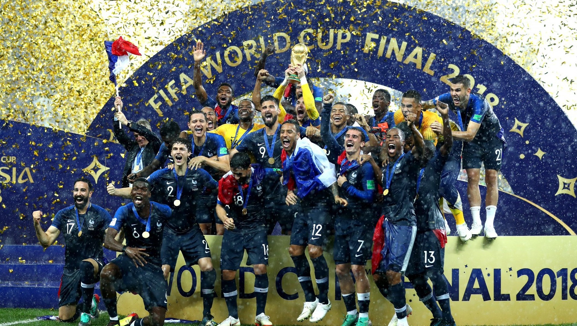 Celebration as France lifts the trophy