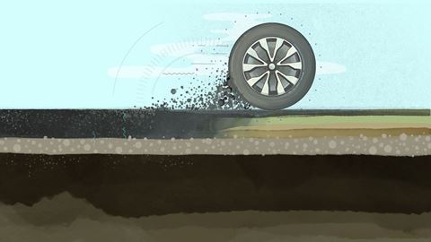 Rubber asphalt sketch