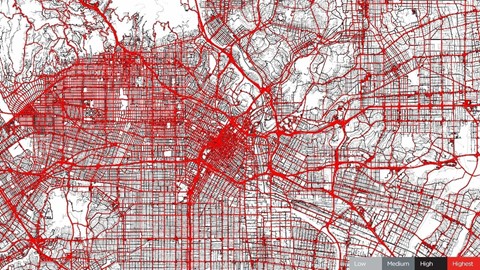 Fig. 5 – Los Angeles, January 24, 2020. Before COVID-19 restrictions