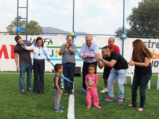 Field in a Box: UEFA Foundation for Children Brings Artificial Football Pitch Initiative to Brazil