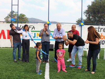 Field in a Box: UEFA Foundation for Children Brings Artificial Football Pitch Initiative to Brazil