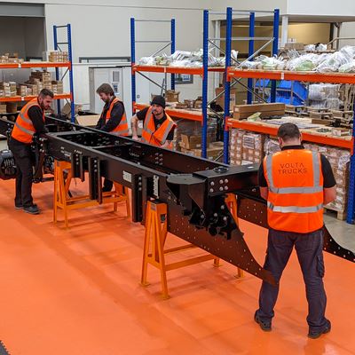 Production starts on the first road-going full-electric Volta Zero vehicles