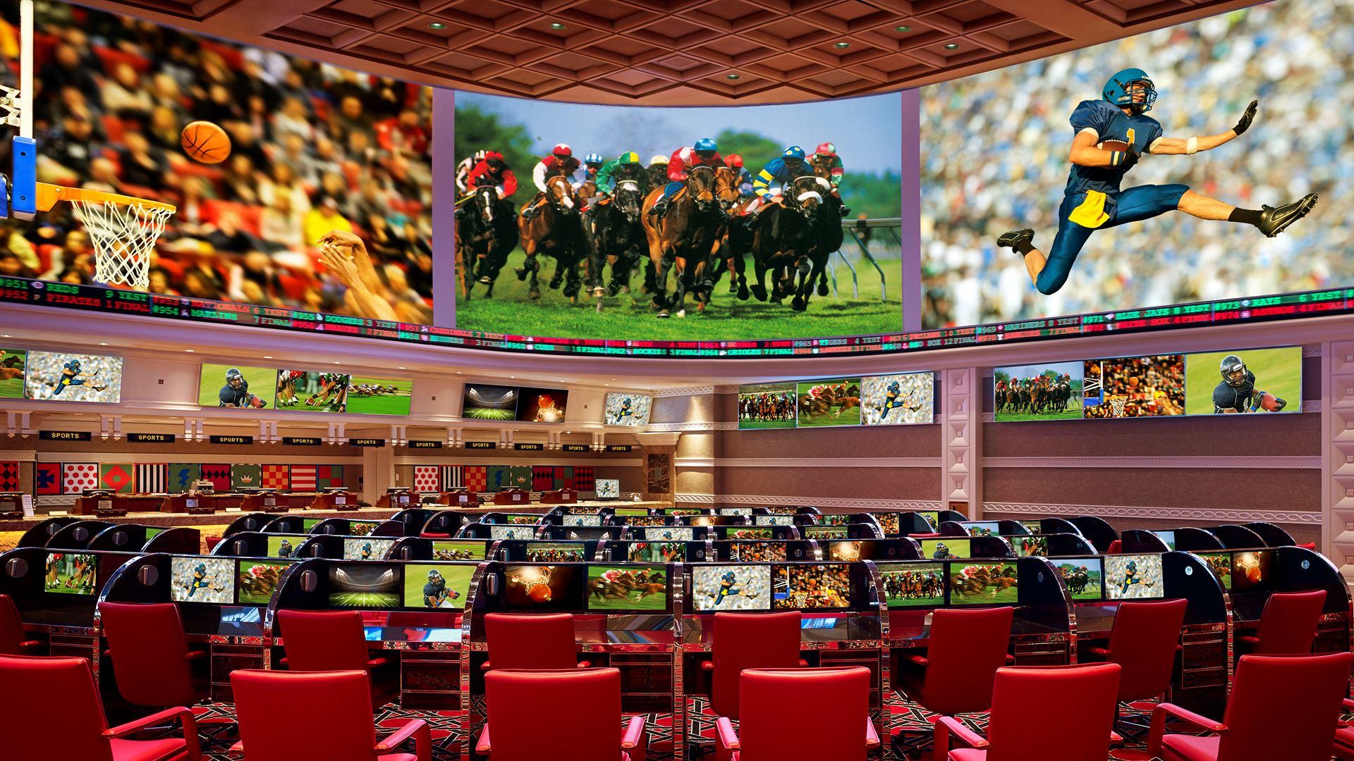 Wynn Race & Sports Book- Screens