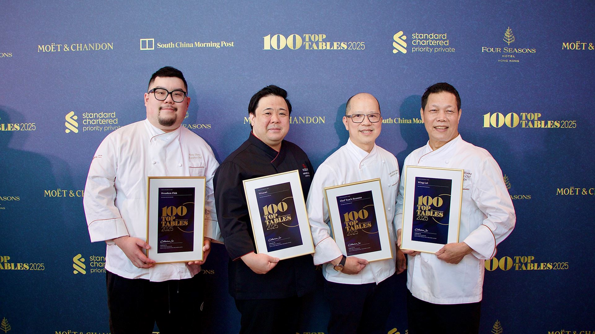 The Head Chefs from four Wynn signature restaurants attend the SCMP 100 Top Tables 2025 Award  Ceremony