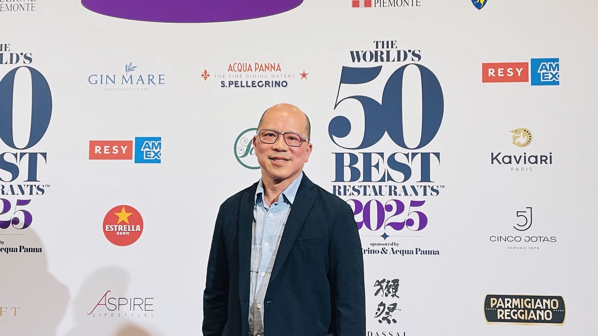 Executive Chef Tam Kwok Fung of Chef Tam's Seasons at  The World's 50 Best Restaurants 2025 awards ceremony