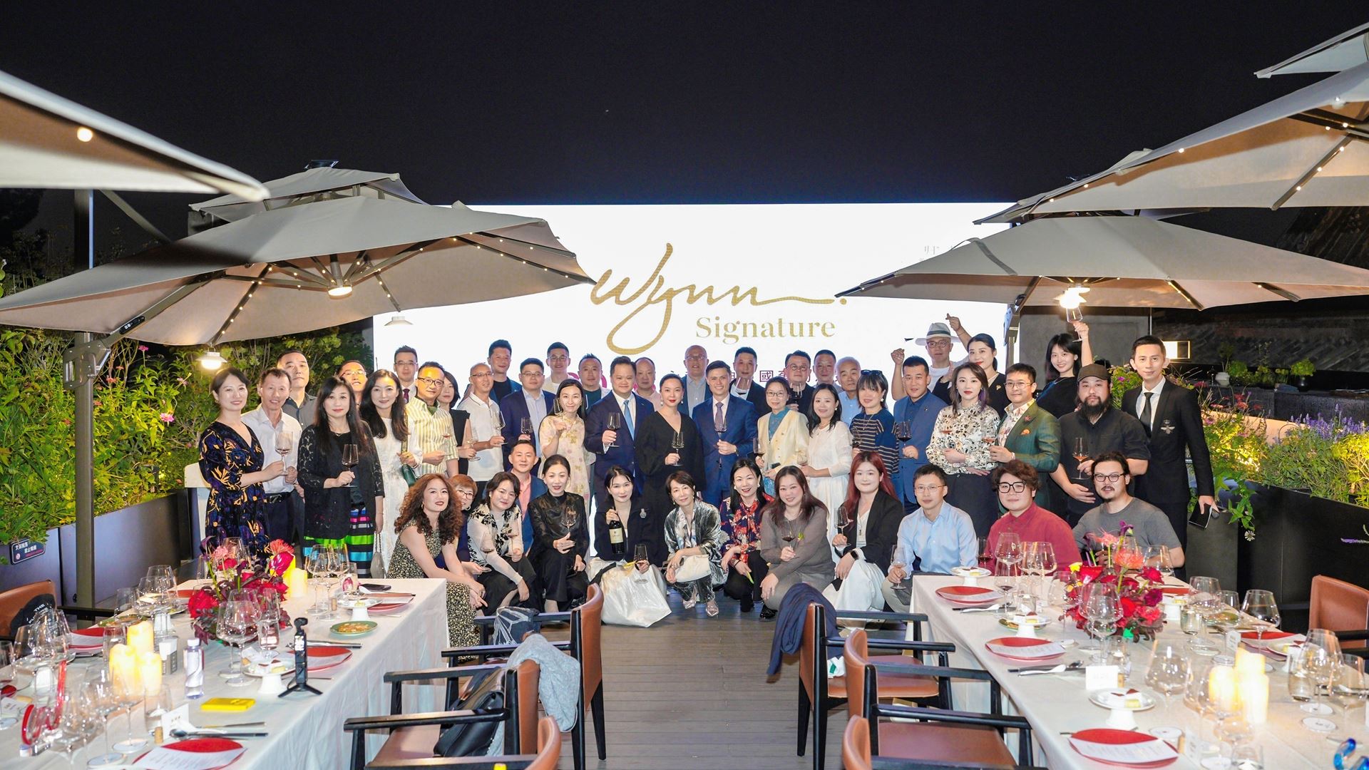 Winemakers representatives from wineries industry leaders and media gather together at the Wynn Signature Chinese Wine