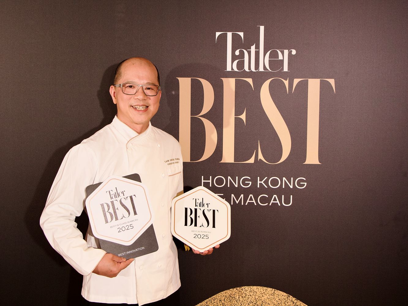 Chef Tam Kwok Fung of Chef Tam s Seasons is awarded Best in Class Macau Restaurants Best Innovation