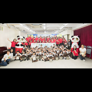 WE volunteers share their hygiene knowledge with local children at  Saint John De Brito School and Escola Tong Sin Tong