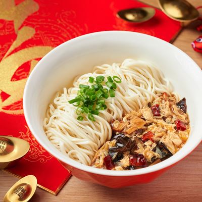 Traditional Beijing noodles with stewed pork belly, mushroom, egg and black fungus – 99 Noodles (Wynn Palace)