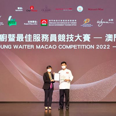 William Wang, Culinary Management Trainee of Wynn Macau won  the Young Chef Macao Final