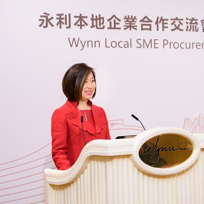 Ms. Linda Chen, President and Vice Chairman of the Board of Wynn Macau, Limited, delivered a welcome speech