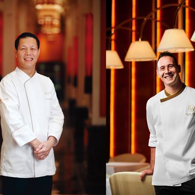 Executive Chef Chan Tak Kwong of Wing Lei at Wynn Macau and Executive Chef Helder Sequeira Amaral of SW Steakhouse at Wy