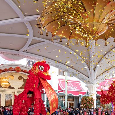Wynn celebrates Chinese New Year with dragon and lion dance performances  and the lighting of firecrackers