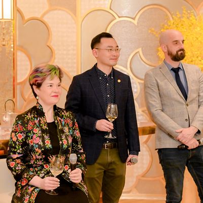 葡萄酒大师赵凤仪 MW, 朱简 MW及朱利安 MW于永利皇宫谭卉主持美酒盛宴。