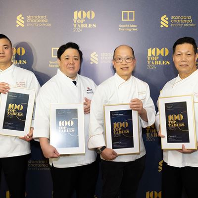 The Head Chefs from four Wynn signature restaurants attend the SCMP 100 Top Tables 2024 Award Ceremony