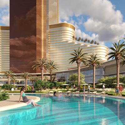 Wynn Al Marjan Island Resort View from the Poolscape WynnResorts