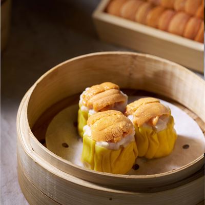 Steamed Pork Dumplings with Sea Urchin