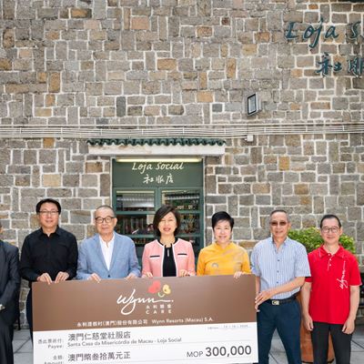 Wynn donates MOP300,000 to support the Welfare Shop Project of SCMM