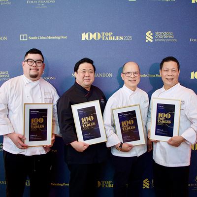 The Head Chefs from four Wynn signature restaurants attend the SCMP 100 Top Tables 2025 Award  Ceremony