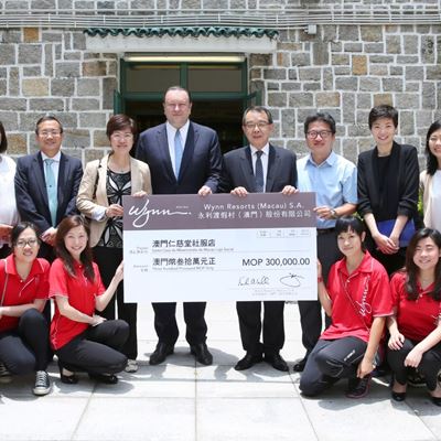 Wynn Macau donates MOP300 000 to Macau Holy House of Mercy s Welfare Shop Project