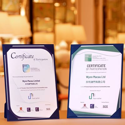 Wynn achieves remarkable results in two CUHK Business Sustainability Indices